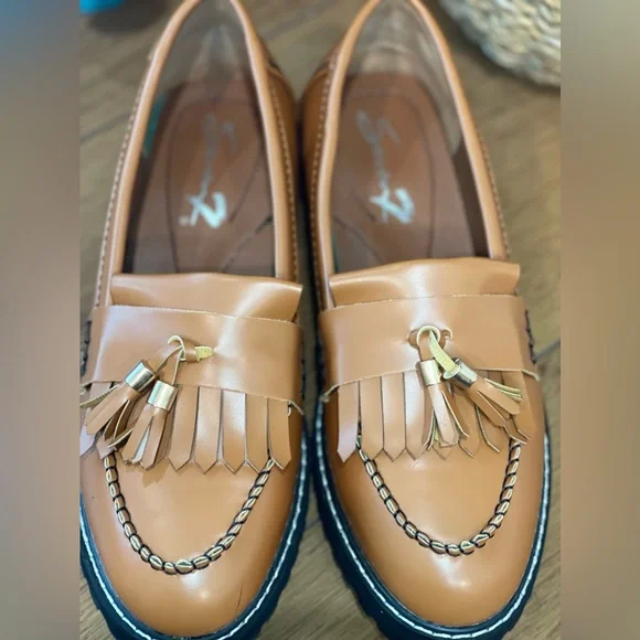 Seven7 Ivy Lug Platform Loafer in Cognac Brown - Picture 3 of 7